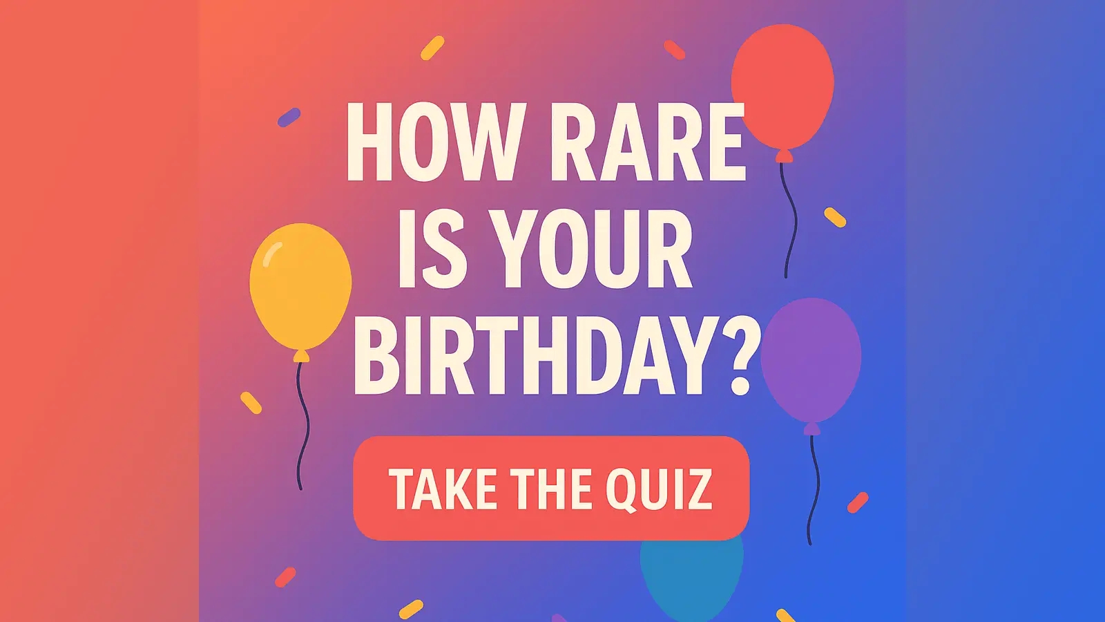 How Rare is Your Birthday? 