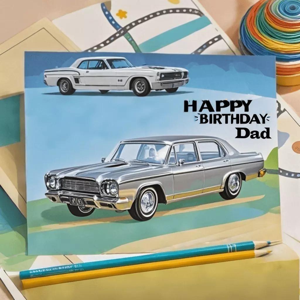 A birthday card for car lover dad