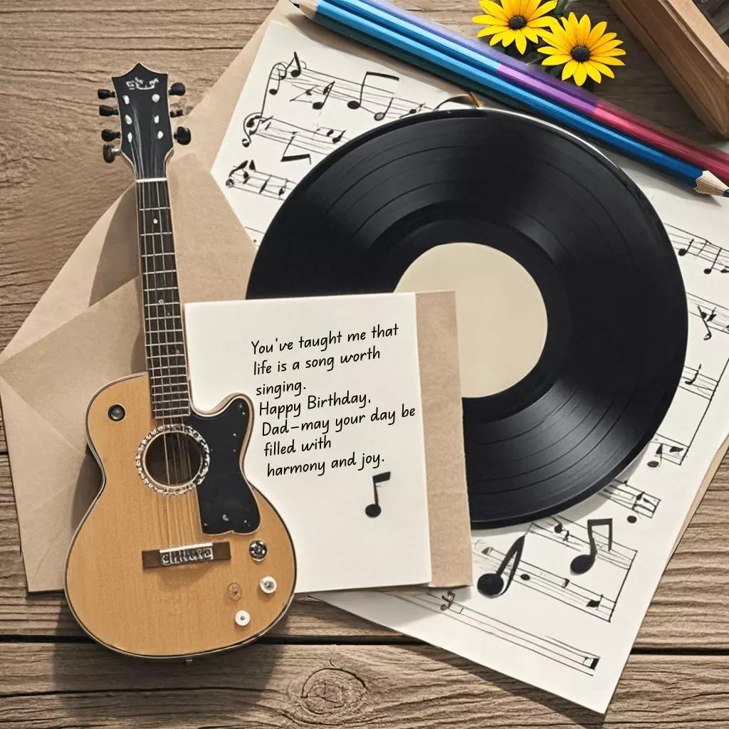 A birthday card for music lover dad