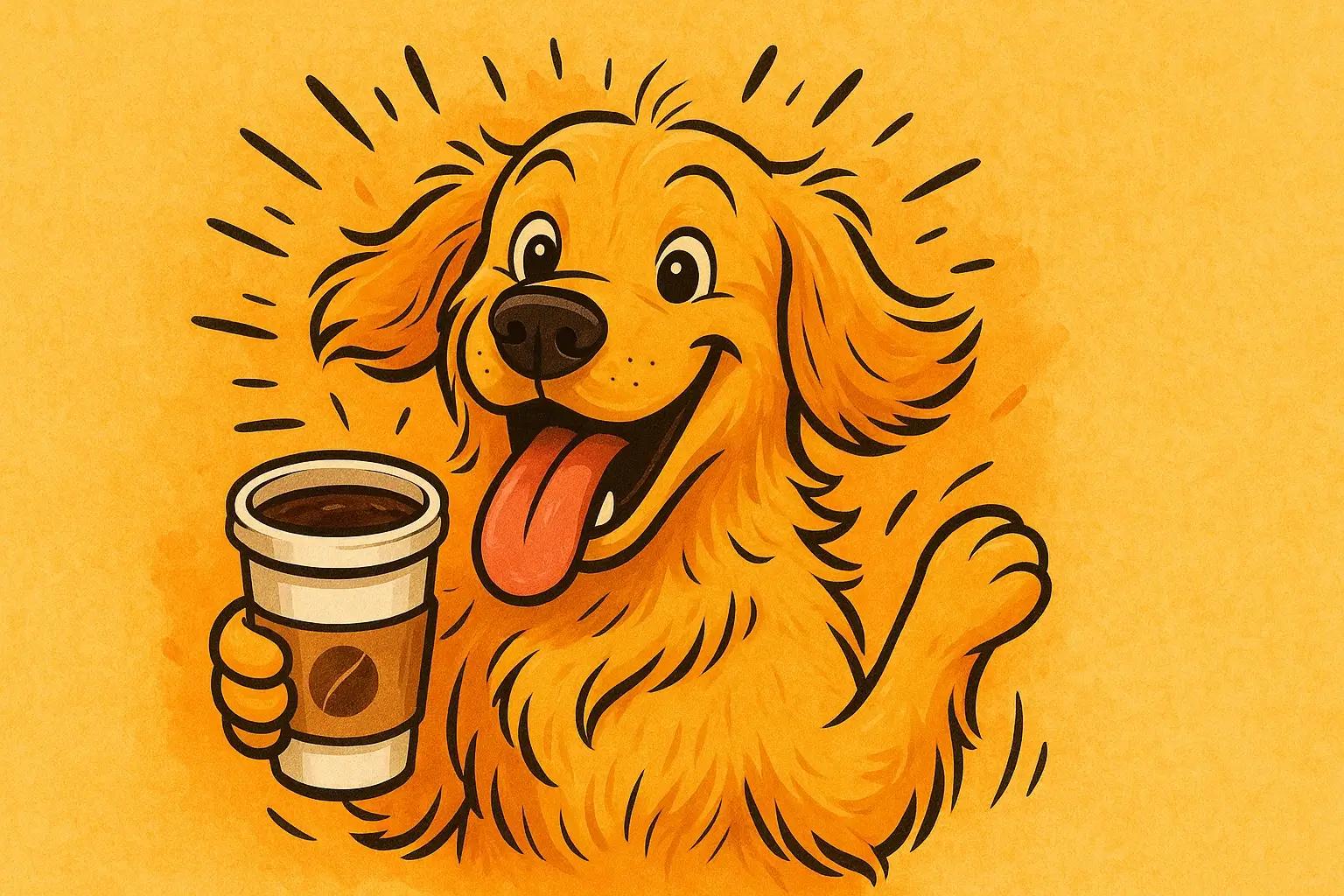 Golden Retriever on Espresso