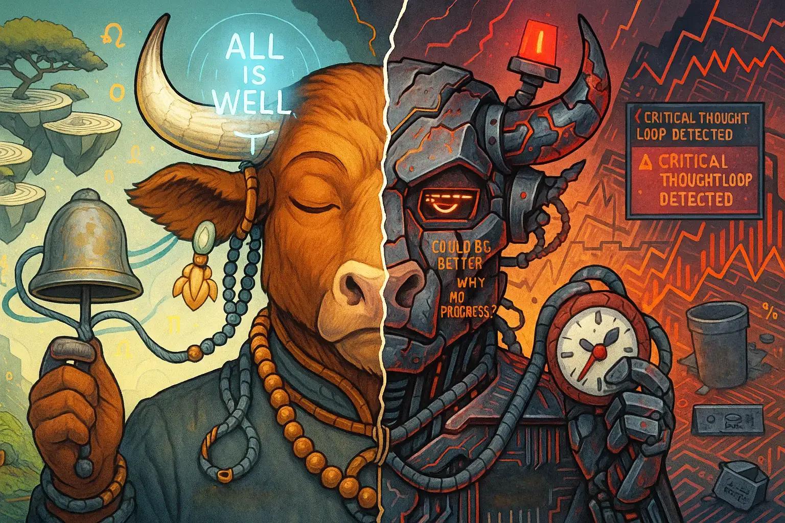 A Split Portrait of Taurus Dual Nature